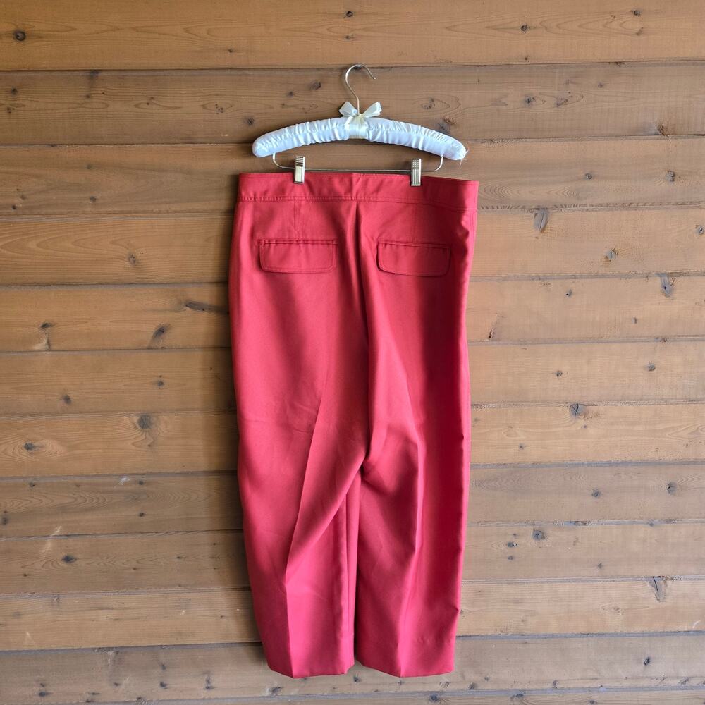 J. Crew Pant Tapered Pleat Front NWT 16 High Rise Bottom Red Trouser Work Casual - Picture 4 of 5
